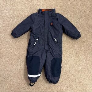 H&M Dark Blue Kids One Piece Snowsuit